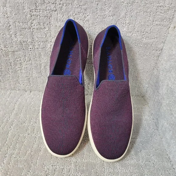 Rothy's The Sneaker Fig Python Purple Slip On Shoes Women’s Size US 7.5 9.5